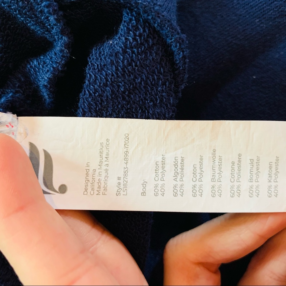 Fabletics Pullover Cinch Sweater Navy XS - Picture 8 of 9